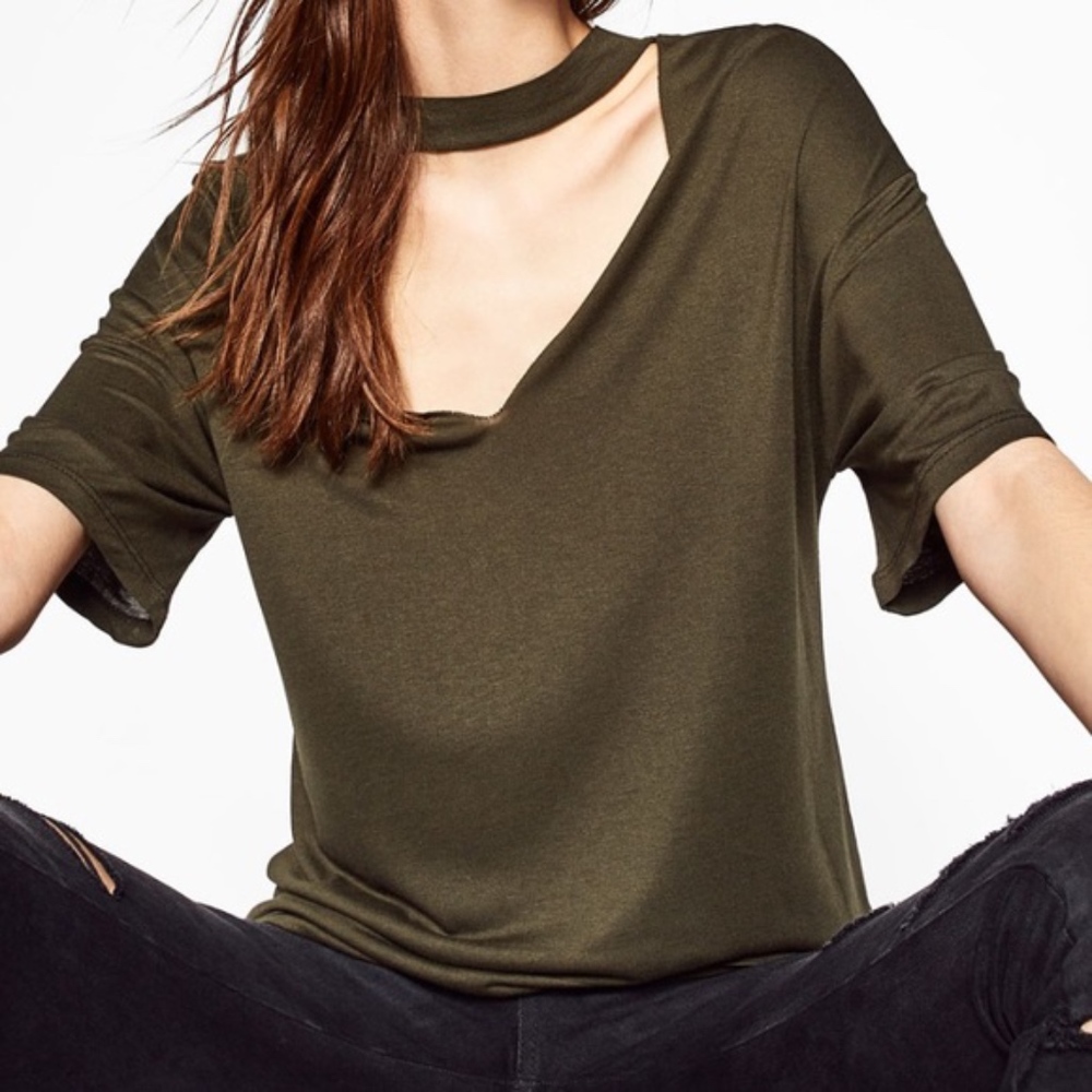 Zara Choker Tee NWT